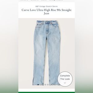 Abercrombie & Fitch - Curve Love The 90’s Straight - Ultra High Rise - 30L/10L